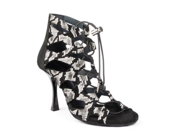 Black and white outlet snake heels