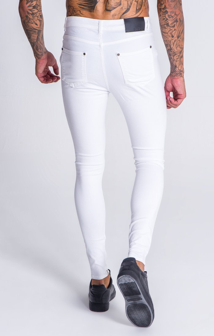 GK White Ripped and Repair Jeans - Clothing Jeans by Gianni – Cupidanza